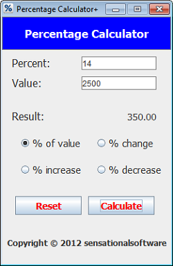 comparing percentages calculator