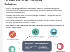 Percona Server for MongoDB Key features