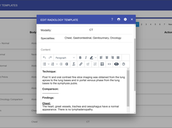Radiology Report Template