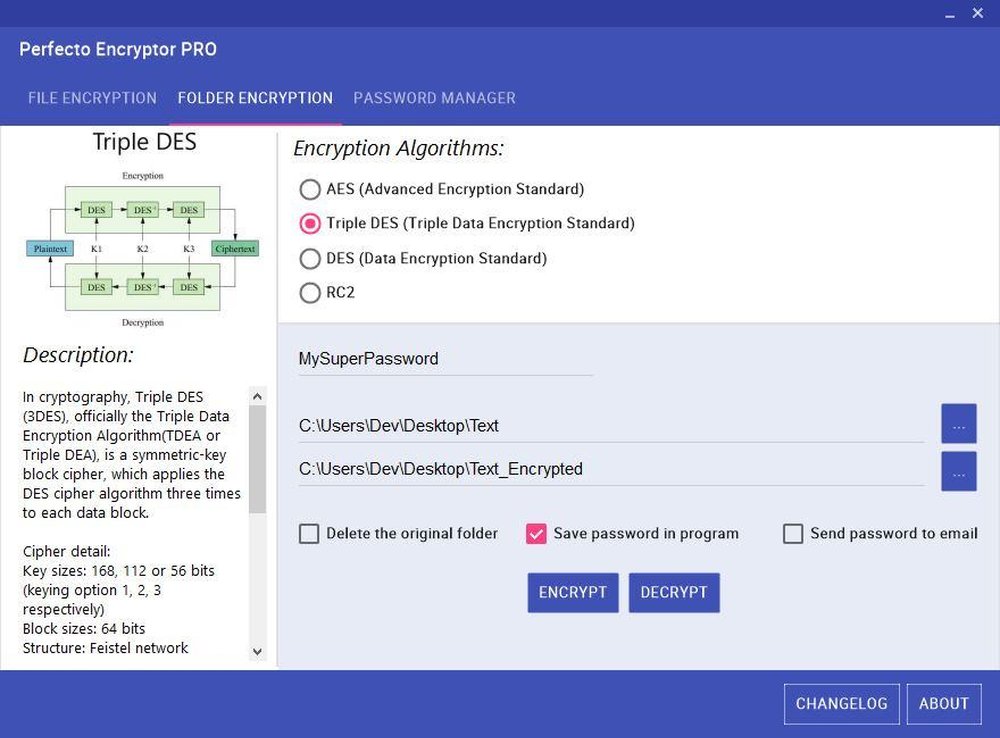 Perfecto Encryptor Screenshot 1