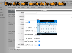 User rich edit controls to add/edit data