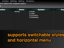 Supports multiple styles and layouts including vertical and horizontal menus