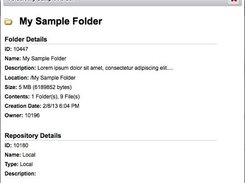 Liferay DM Folder  Info Viewer