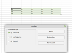 Permutate rows entries...