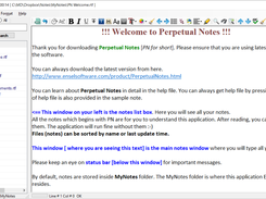 Perpetual Notes interface