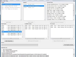 Showing a demonstration of two courses selected.