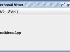 Personal Menu application with no menu loaded