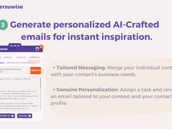 ✍️AI-Crafted Emails: Personalized touch, instant creation.