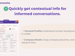 💡360° Contextual Info: Quick insights for informed conversations.