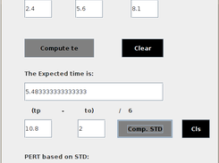 PERT Weighted Average and STD Screenshot 1