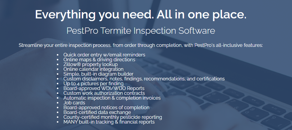 PestPro Termite Inspection Screenshot 1