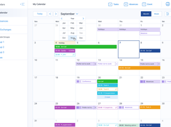 Petal Scheduling monthly calendar view