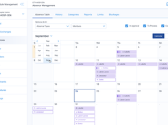 Petal Scheduling absence management view