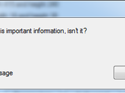 Hideable message dialogue