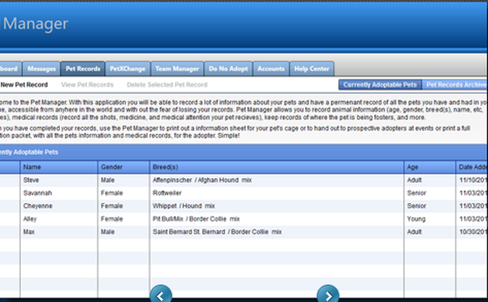 PetPal Manager Screenshot 1