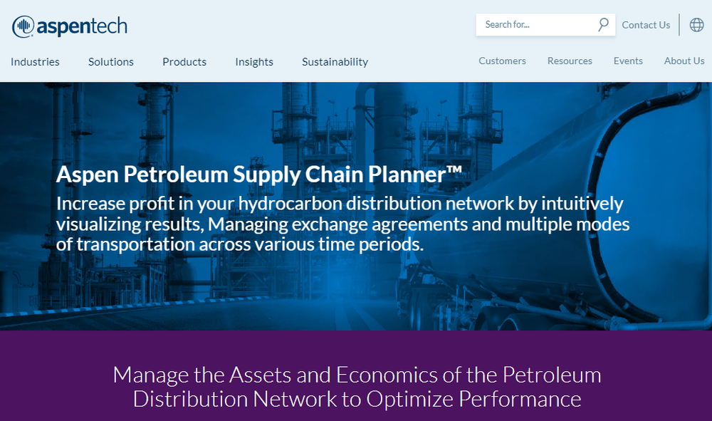 Aspen Petroleum Supply Chain Planner Screenshot 1