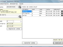 Main screen - Register sales