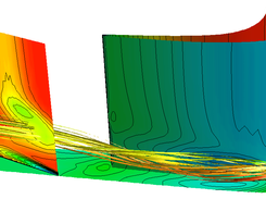 Secondary Flow in an Unprofiled Turbine