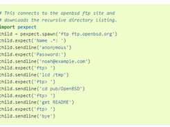pexpect Screenshot 1