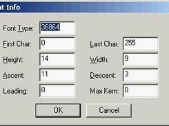 2. Font Info Dialog