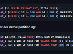 pg_pathman Screenshot 1
