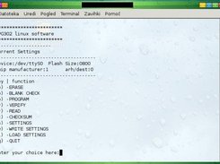 PG302 main menu  in terminal/konsole