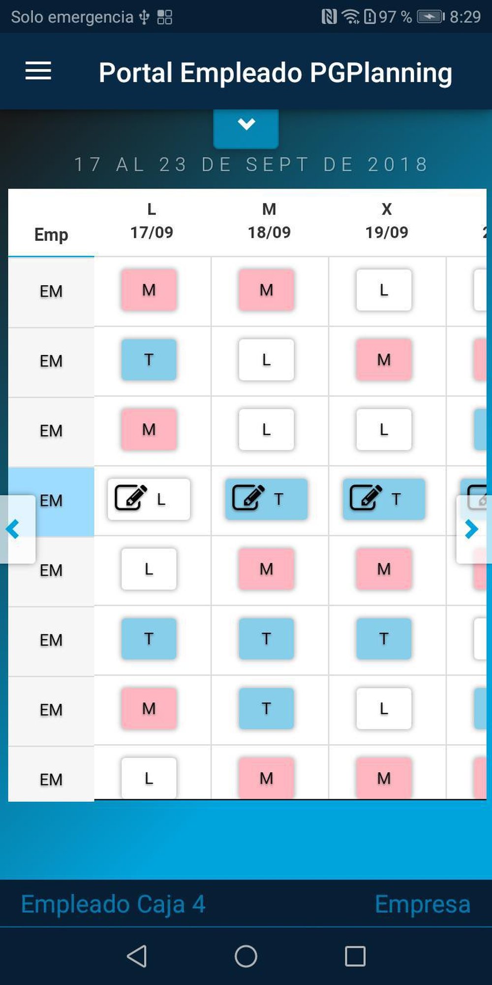 PGPlanning Screenshot 1