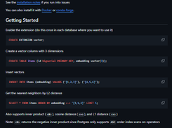 pgvector Screenshot 1