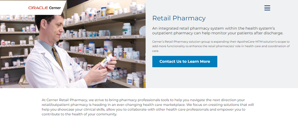 Cerner Retail Pharmacy Screenshot 1