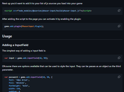 Phaser Input Screenshot 1
