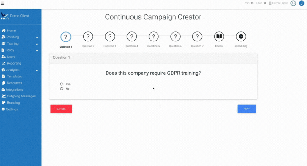 Phin Security Awareness Training Screenshot 1