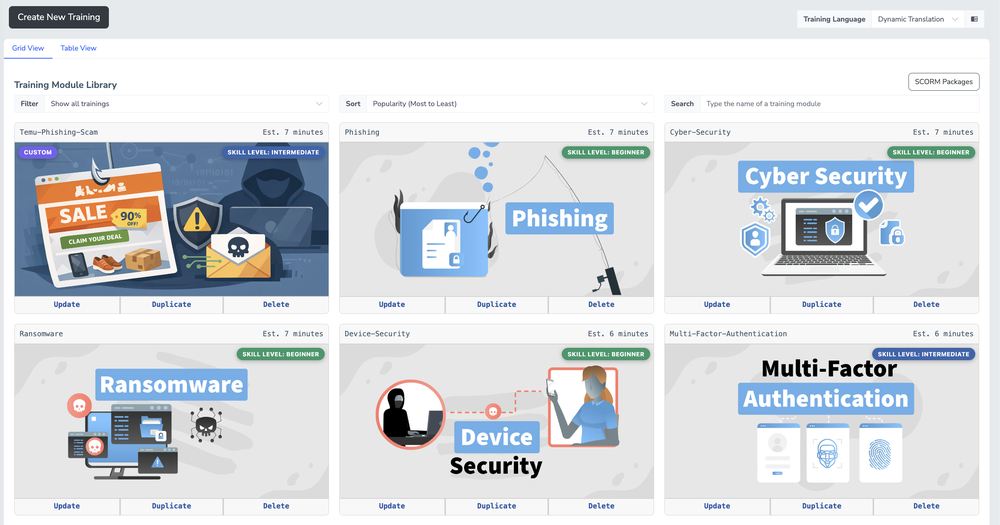 Training Module Library 