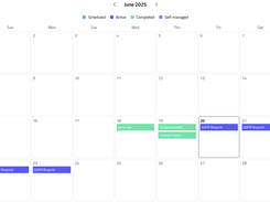 Dashboard - Calendar