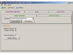 IVR with Magic Flow Call Flows Screen