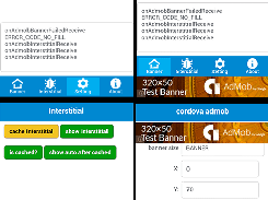admob phonegap cordova screen