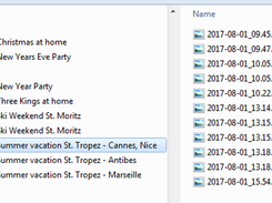 Example layout of an archive with year and day subfolders.
