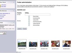 Folder administration. Give access to others to the folder
