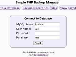 sPBM - Simple PHP Backup Manager Screenshot 1
