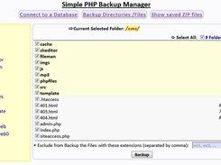 sPBM - Simple PHP Backup Manager Screenshot 3