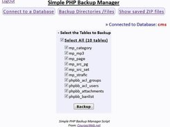 sPBM - Simple PHP Backup Manager Screenshot 2