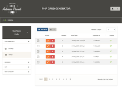 PHP CRUD Generator Sandstone theme