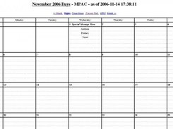Sample schedule view