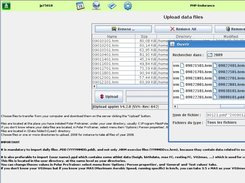 Upload data files with JUpload Java applet