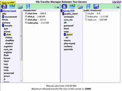 AJAX-PHP File Transfer Manager Screenshot 2