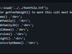 PHP Font Lib Screenshot 1