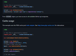 PHP GitHub API Screenshot 1