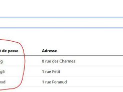 Après authentification en tant qu'admin, affichage des identifiants de tous les visiteurs médicaux