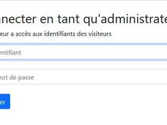 Partie connexion pour le comptable (administrateur) qui pourra consulter les identifiants de chaque visiteur médicaux après authentification réussie