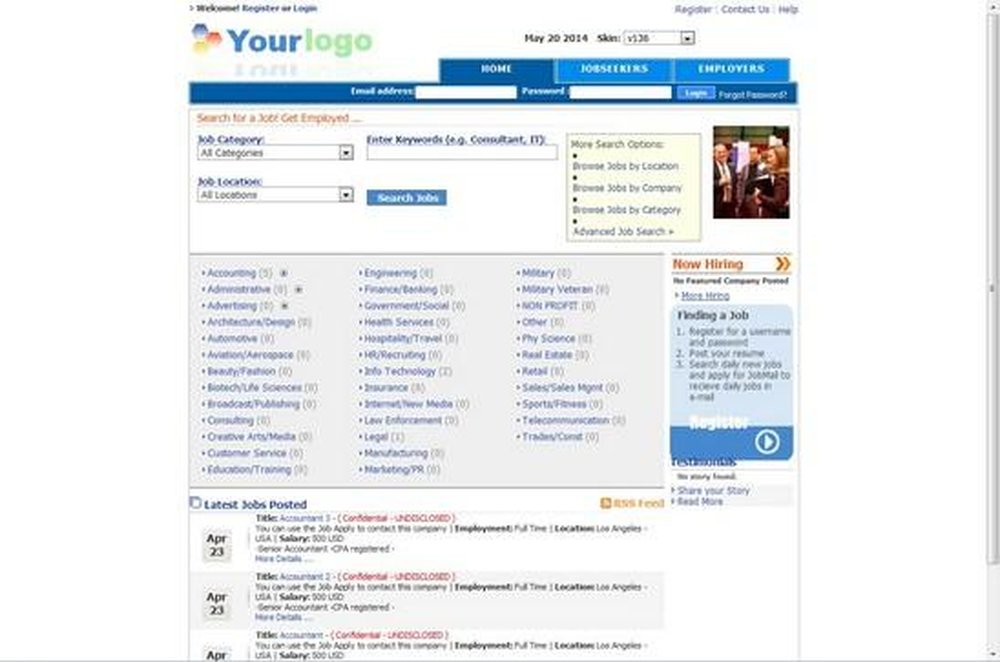 PHP-Jobsite Screenshot 1