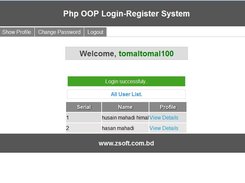 Php OOP Login-Register System tutorial Screenshot 2